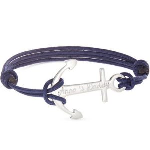 achetez Bracelet maman sur cordon Ancre personnalisable (argent 925°) Merci Maman au meilleur prix en promo