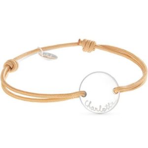achetez Bracelet maman sur cordon Pastille personnalisable (argent 925°) Merci Maman au meilleur prix en promo