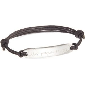 achetez Bracelet sur cordon Identity personnalisable (argent 925°) Merci Maman au meilleur prix en promo