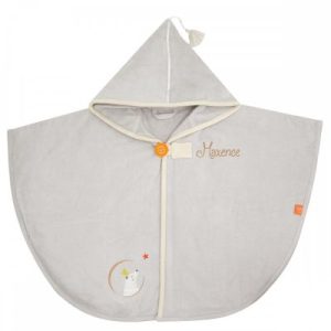 achetez Cape de bain Bain de Velours ours gris personnalisable (0-5 ans) L'oiseau bateau au meilleur prix en promo