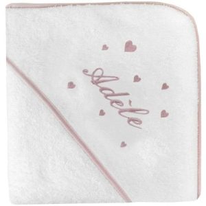 achetez Cape de bain coeur rose personnalisable (80 x 80 cm) ANVIE au meilleur prix en promo