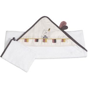 achetez Cape de bain et gant Timouki (75 x 75 cm) Sauthon au meilleur prix en promo