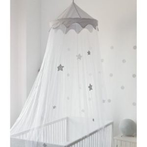 achetez Ciel de lit gris avec étoiles Trois Kilos Sept au meilleur prix en promo