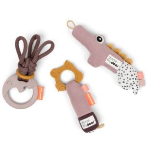 achetez Coffret de naissance hochets roses Deer friends Done by Deer au meilleur prix en promo