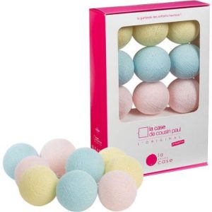 achetez Coffret guirlande veilleuse 9 boules à piles Céleste La case de cousin paul au meilleur prix en promo