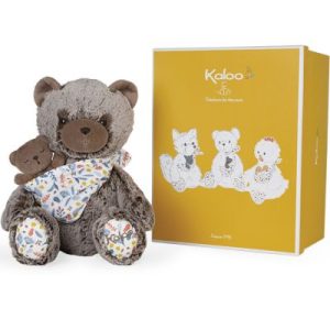 achetez Coffret peluche Papa ours Oscar Linoo (36 cm) Kaloo au meilleur prix en promo