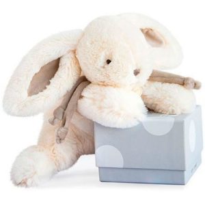 achetez Coffret peluche lapin bonbon taupe (30 cm) Doudou et Compagnie au meilleur prix en promo