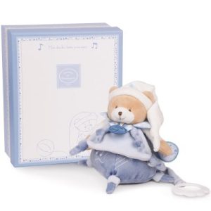 achetez Coffret peluche musicale Petit chou bleu clair (17 cm) Doudou et Compagnie au meilleur prix en promo
