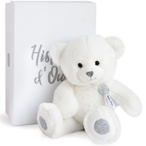 achetez Coffret peluche ours Charms blanc (24 cm) Histoire d'Ours au meilleur prix en promo