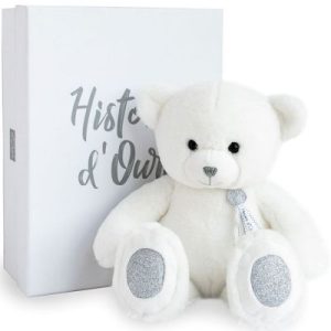 achetez Coffret peluche ours Charms blanc (40 cm) Histoire d'Ours au meilleur prix en promo