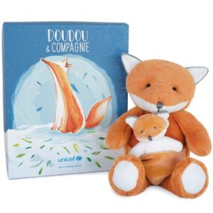 achetez Coffret peluche renard Bébé & moi UNICEF (25 cm) Doudou et Compagnie au meilleur prix en promo