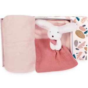 achetez Coffret plaid et doudou Lapin Happy Boho Doudou et Compagnie au meilleur prix en promo