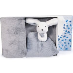 achetez Coffret plaid et doudou Lapin Happy Glossy Doudou et Compagnie au meilleur prix en promo