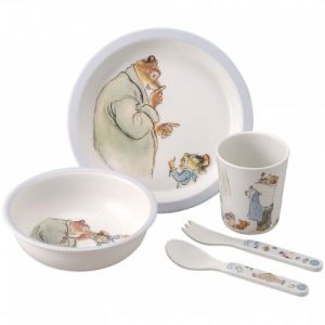 achetez Coffret repas Ernest et Célestine bleu (5 pièces) Petit Jour Paris au meilleur prix en promo