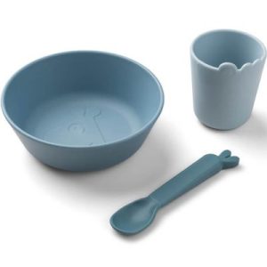 achetez Coffret repas Kiddish Premier repas Bleu (3 pièces) Done by Deer au meilleur prix en promo