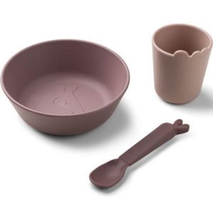 achetez Coffret repas Kiddish Premier repas Rose (3 pièces) Done by Deer au meilleur prix en promo