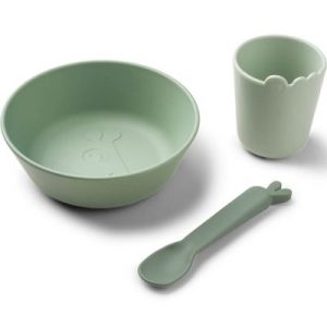 achetez Coffret repas Kiddish Premier repas Vert (3 pièces) Done by Deer au meilleur prix en promo