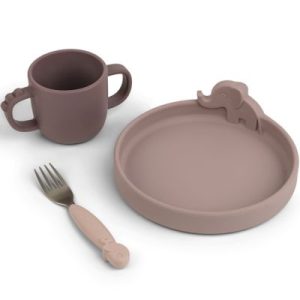 achetez Coffret repas Peekaboo Deer Friends rose (3 pièces) Done byDeer au meilleur prix en promo