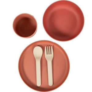 achetez Coffret repas biodégradable terracotta (5 pièces) Bo Jungle au meilleur prix en promo