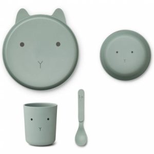 achetez Coffret repas en bioplastique Brody lapin peppermint (4 pièces) Liewood au meilleur prix en promo