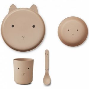 achetez Coffret repas en bioplastique Brody lapin rose (4 pièces) Liewood au meilleur prix en promo