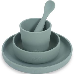achetez Coffret repas en silicone Ash green vert (4 pièces) Jollein au meilleur prix en promo