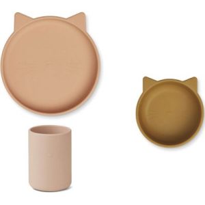 achetez Coffret repas en silicone Cyrus Cat Rose multi mix (3 pièces) Liewood au meilleur prix en promo