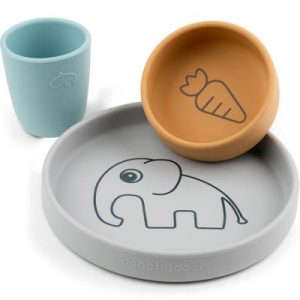 achetez Coffret repas en silicone Elphee Multicolore (3 pièces) Done by Deer au meilleur prix en promo