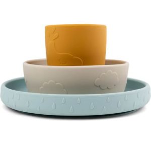 achetez Coffret repas en silicone Stick&Stay Deer friends Multicolore Done by Deer au meilleur prix en promo