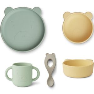achetez Coffret repas en silicone Vivi Mr bear sandy multi mix Liewood au meilleur prix en promo