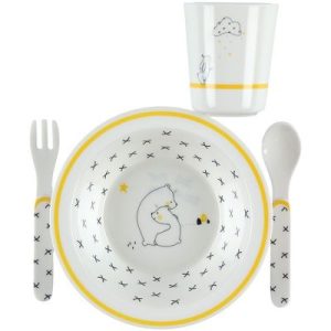 achetez Coffret repas ours Timeless (4 pièces) Noukie's au meilleur prix en promo
