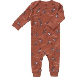 achetez Combinaison pyjama en coton bio Deer amber brown (0-3 mois : 50 à 60 cm) Fresk au meilleur prix en promo
