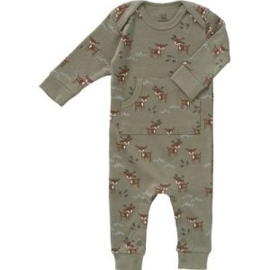 achetez Combinaison pyjama en coton bio Deer olive (3-6 mois : 60 à 67 cm) Fresk au meilleur prix en promo