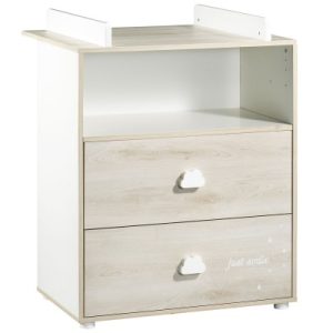 achetez Commode à langer Smile hêtre cendré Baby Price au meilleur prix en promo