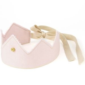achetez Couronne en lin rose poudré et doré Cotton&Sweets au meilleur prix en promo