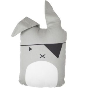 achetez Coussin Lapin pirate gris (19 x 25 cm) Fabelab au meilleur prix en promo