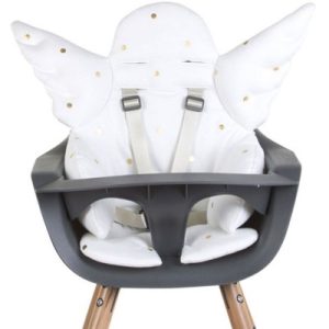 achetez Coussin dechaise haute Ange pois dorés Childhome au meilleur prix en promo