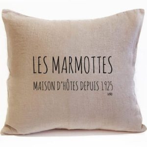 achetez Coussin en lin naturel personnalisable (45 x 45 cm) Mes Mots Déco au meilleur prix en promo