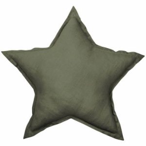 achetez Coussin étoile olive Pure nature (45 cm) Cotton&Sweets au meilleur prix en promo