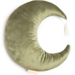 achetez Coussin lune Pierrot Velvet Olive Green (40 cm) Nobodinoz au meilleur prix en promo