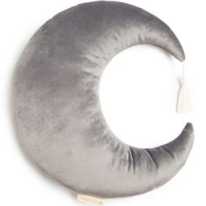 achetez Coussin lune Pierrot Velvet Slate Grey (40 cm) Nobodinoz au meilleur prix en promo