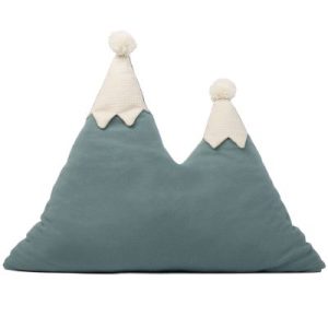 achetez Coussin montagne Snowy bleu canard (42 x 50 cm) Nobodinoz au meilleur prix en promo
