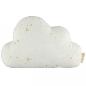 achetez Coussin nuage Gold stella blanc (24 x 38 cm) Nobodinoz au meilleur prix en promo