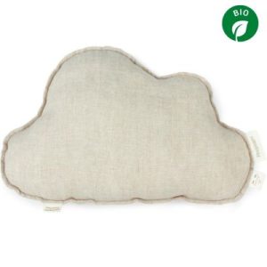 achetez Coussin nuage Lin français greige (24 x 38 cm) Nobodinoz au meilleur prix en promo
