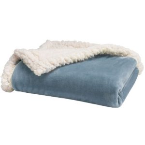achetez Couverture bi-matière bleue (75 x 100 cm) Babycalin au meilleur prix en promo