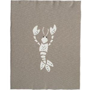 achetez Couverture en coton bio homard gris (80 x 100 cm) Fresk au meilleur prix en promo