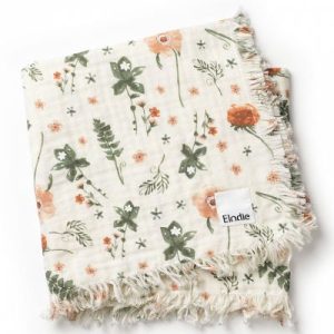 achetez Couverture en coton froissé fleur Meadow Blossom (75 x 100 cm) Elodie Details au meilleur prix en promo