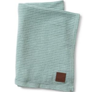 achetez Couverture en maille de coton Aqua Turquoise (70 x 100 cm) Elodie Details au meilleur prix en promo