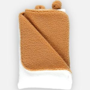 achetez Couverture en sherpa Mix & Match camel (75 x 100 cm) Noukie's au meilleur prix en promo