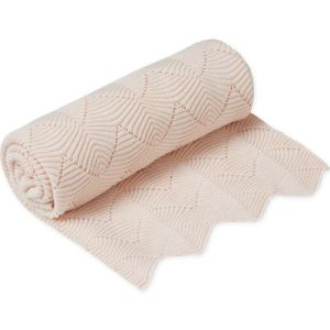 achetez Couverture en tricot festonnée rose (80 x 100 cm) Cam Cam Copenhagen au meilleur prix en promo